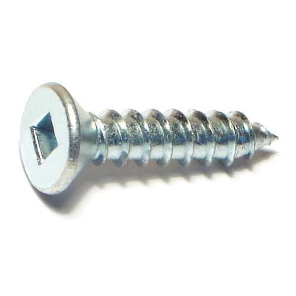 Midwest Fastener Sheet Metal Screw, #12 x 1 in, Zinc Plated Steel Flat Head Square Drive, 25 PK 64011 - main